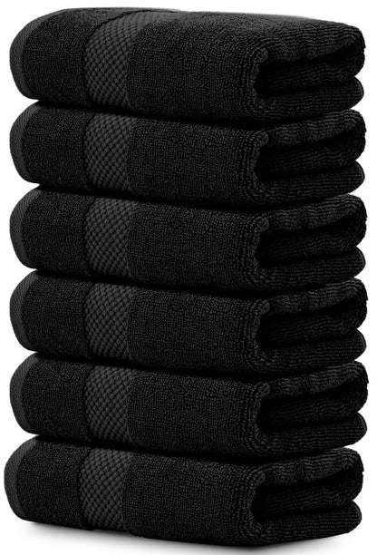 Luxury Cotton Hand Towel Set Hotel Spa 6-Pack
