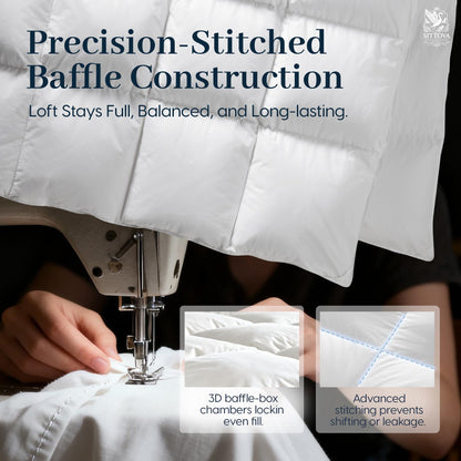 Goose Down Fiber Duvet Insert Soft Cooling Comfort