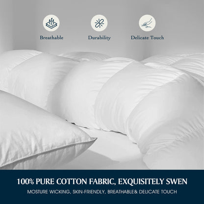 Serta Goose Feather Down Fiber Cotton Comforter