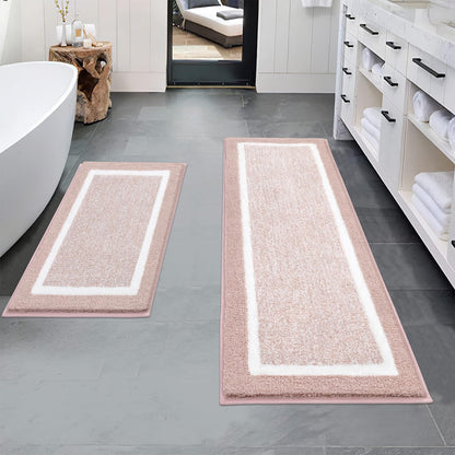 Microfiber Bath Rug Set with Plush Non-Slip Design