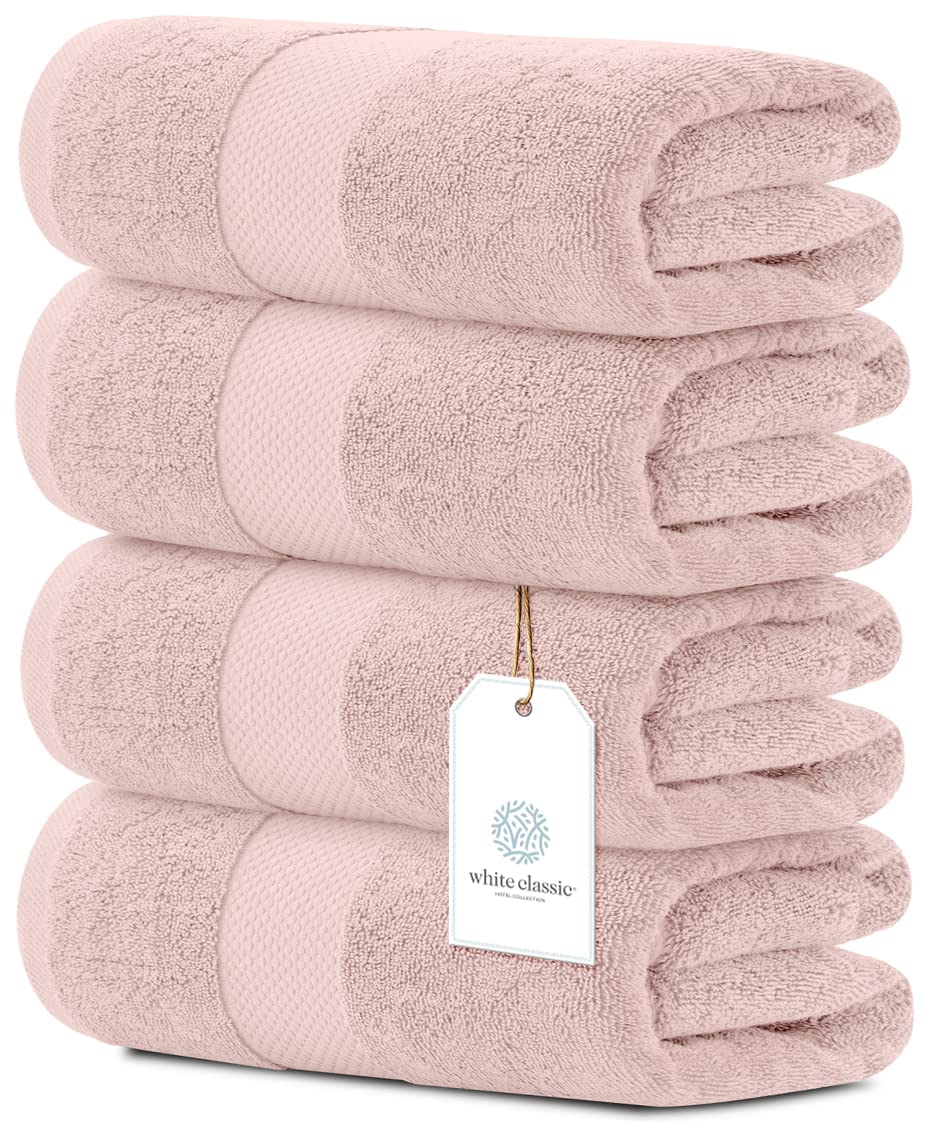 Luxury Cotton Bath Towel Set Thick Soft 4-Pack