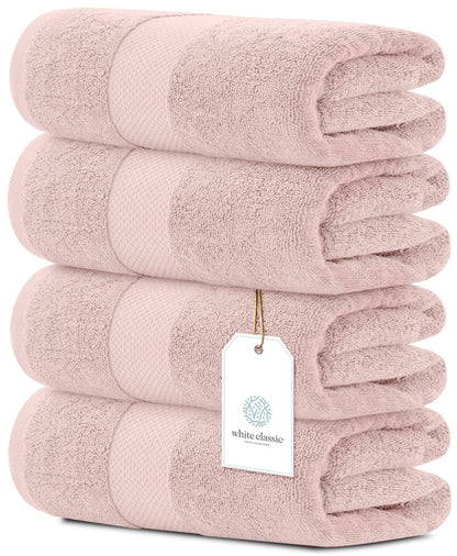 Luxury Cotton Bath Towel Set Thick Soft 4-Pack
