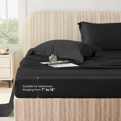 Pure Mulberry Silk Sheet Set Luxury 4-Piece Bedding