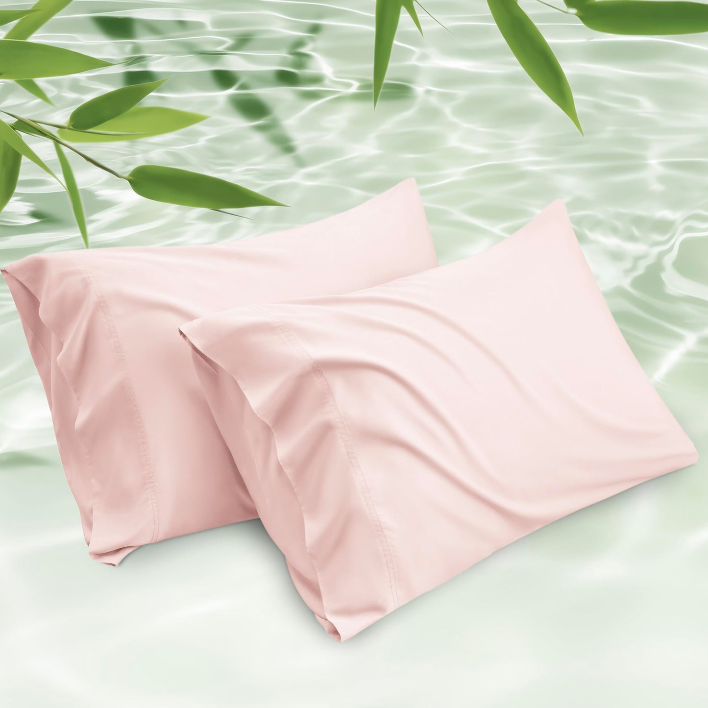 Cooling Bamboo Pillowcase Set Soft Breathable Cover