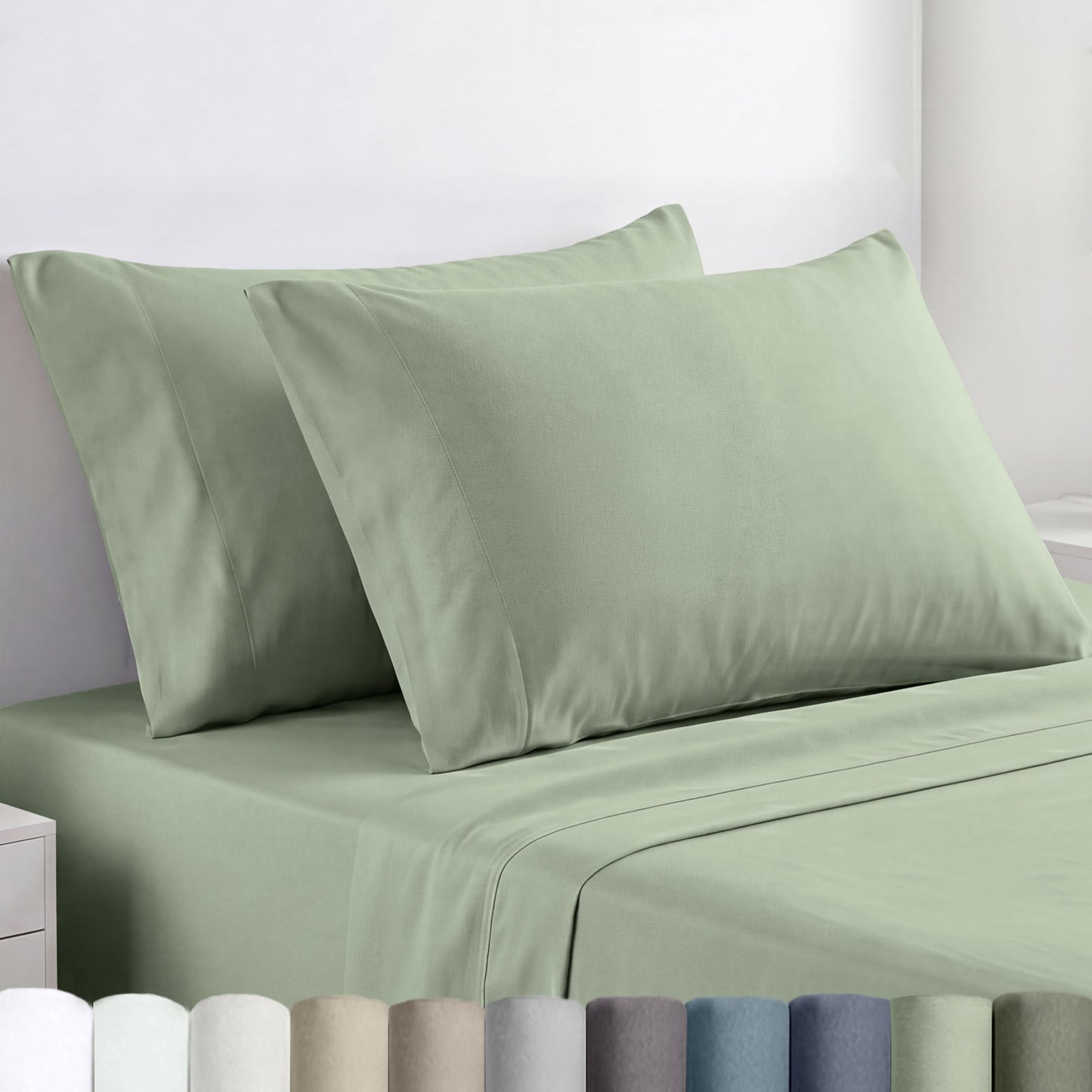 Egyptian Cotton, Soft and Crisp Percale Pillow Cases.
