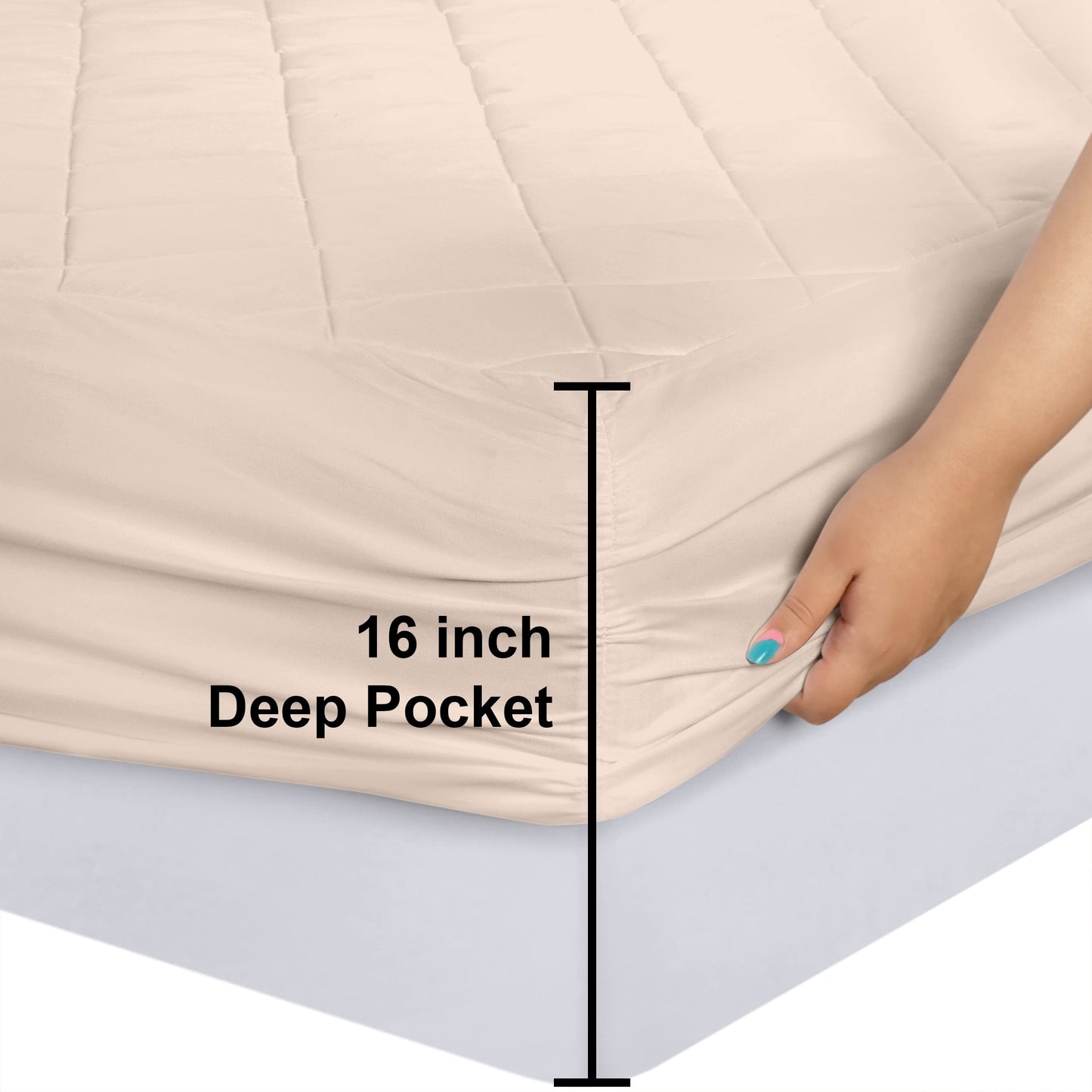 Quilted Mattress Pad Protector with Deep Pocket Fit