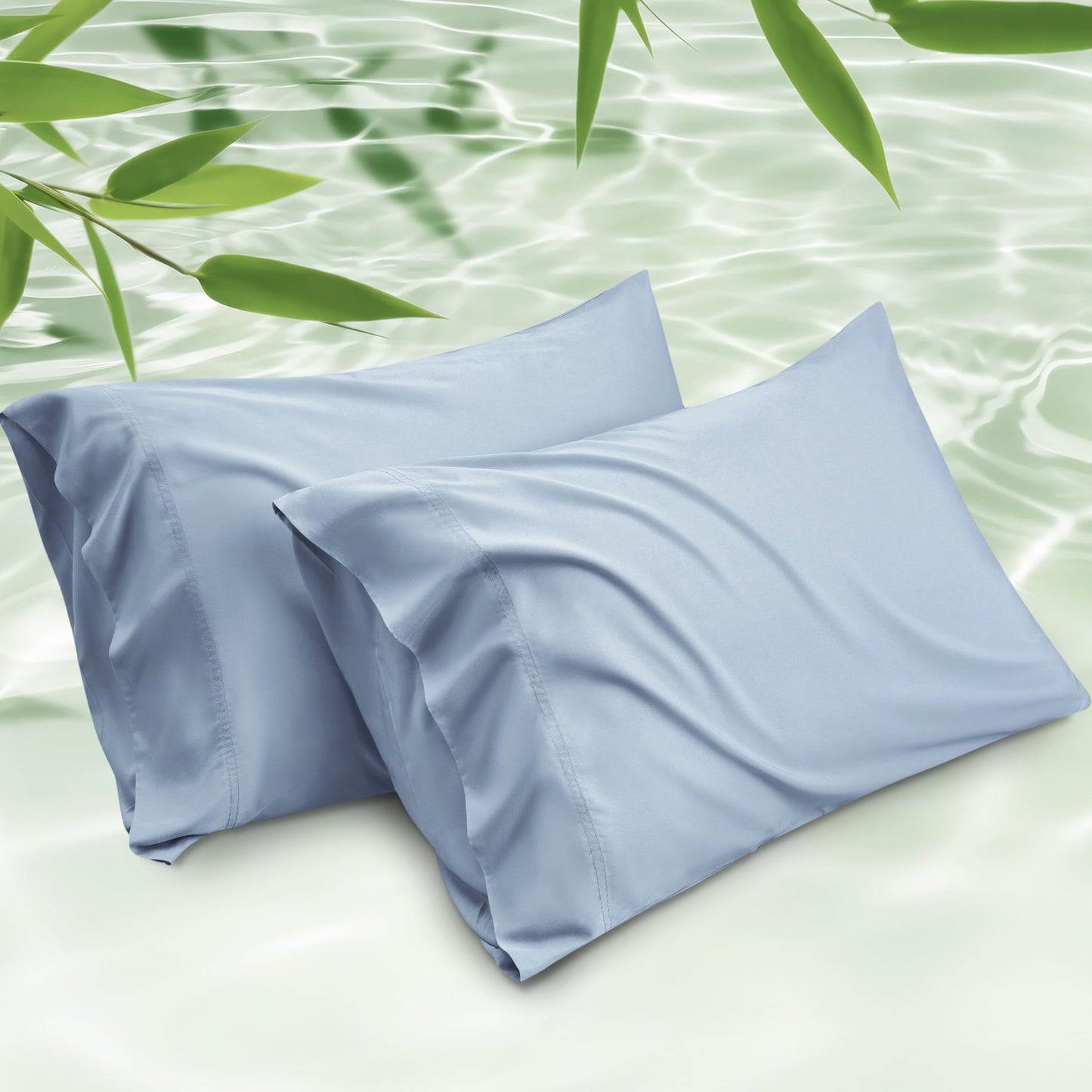 Cooling Bamboo Pillowcase Set Soft Breathable Cover