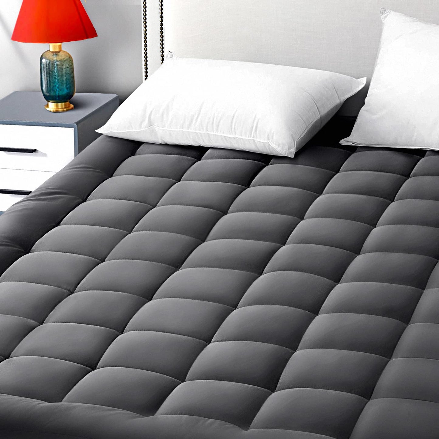 Cotton Pillow Top Mattress Pad Deep Pocket Cover