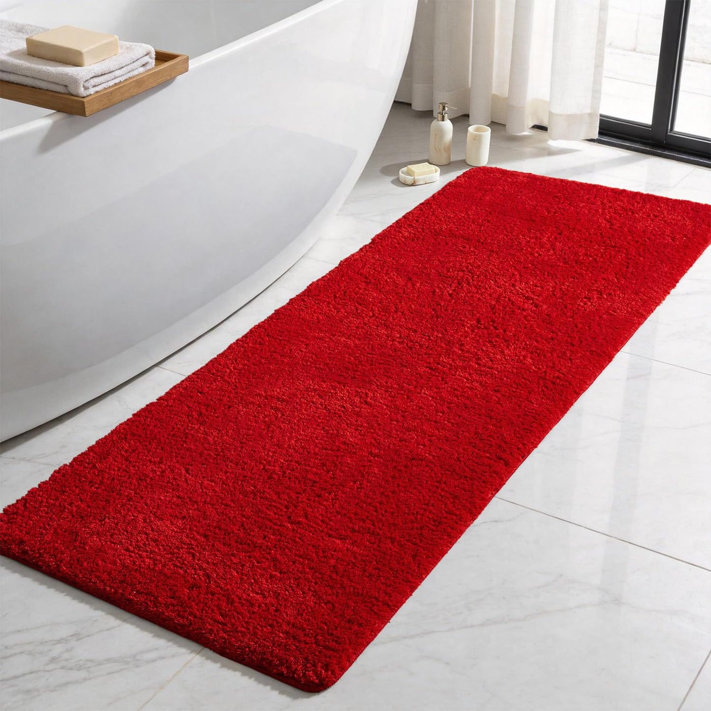 Ultra Soft Absorbent Bath Mat with Rubber Backing