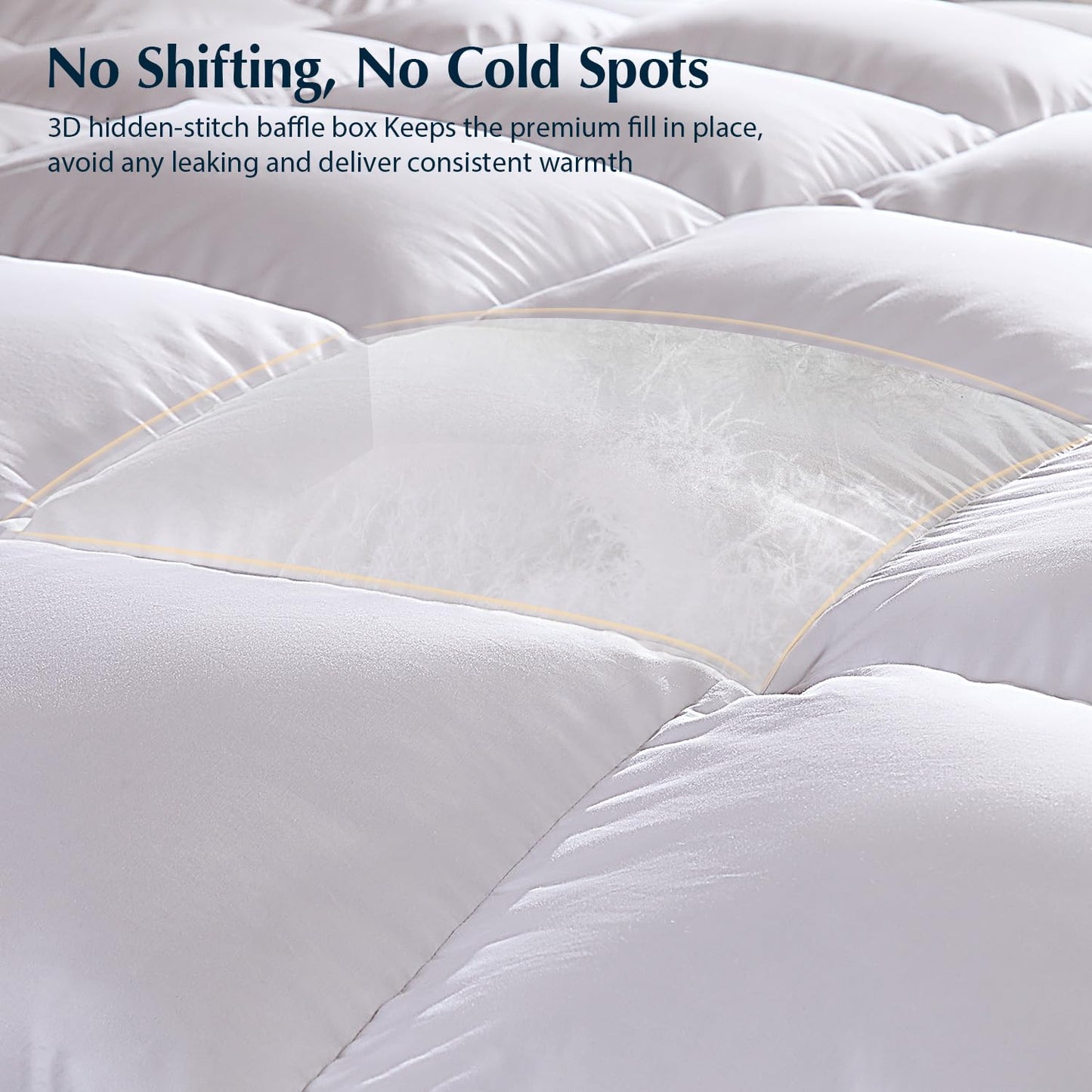 Goose Down Fiber Duvet Insert Heavyweight Comforter