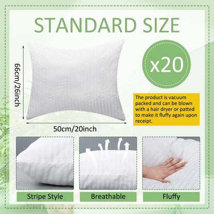 Down Alternative Bed Pillow Inserts Soft 20-Pack