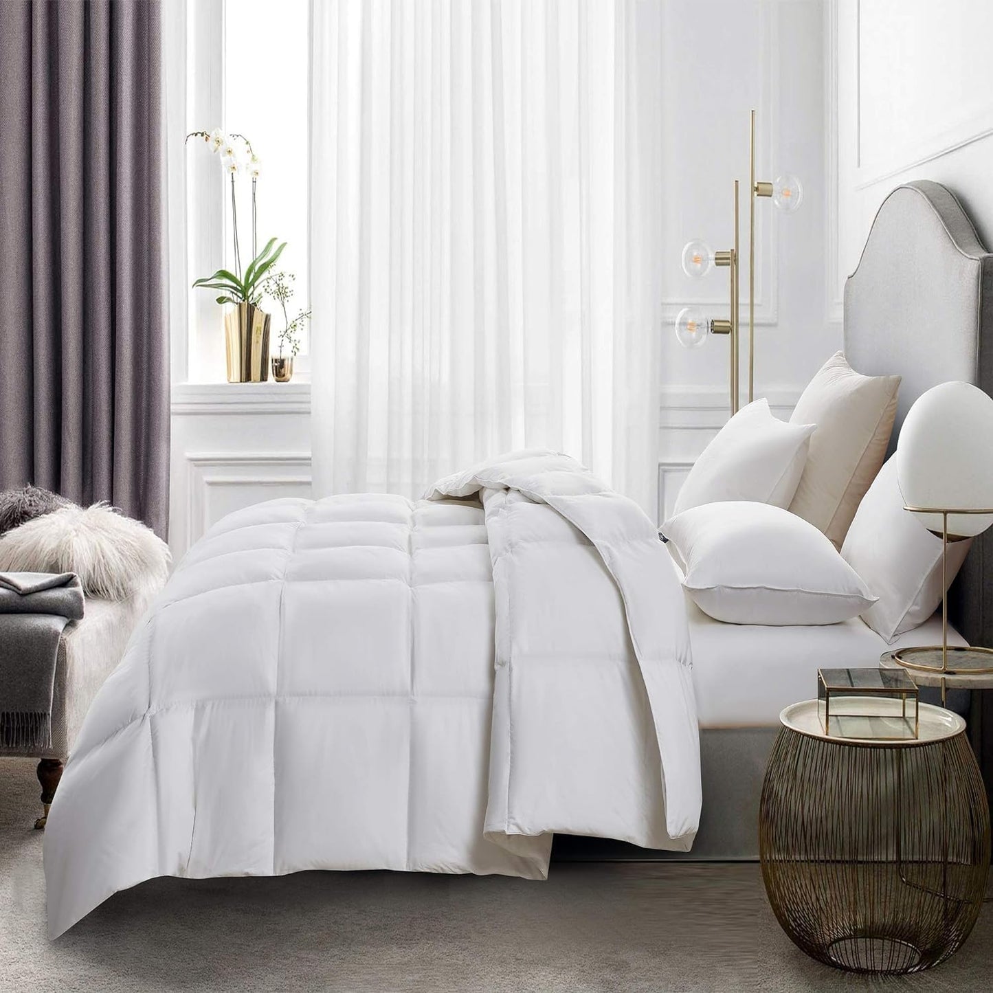 Serta Goose Feather Down Fiber Cotton Comforter