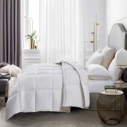 Serta Goose Feather Down Fiber Cotton Comforter