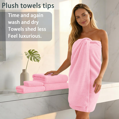 Cotton Bathroom Towel Gift Set 6-Piece Collection