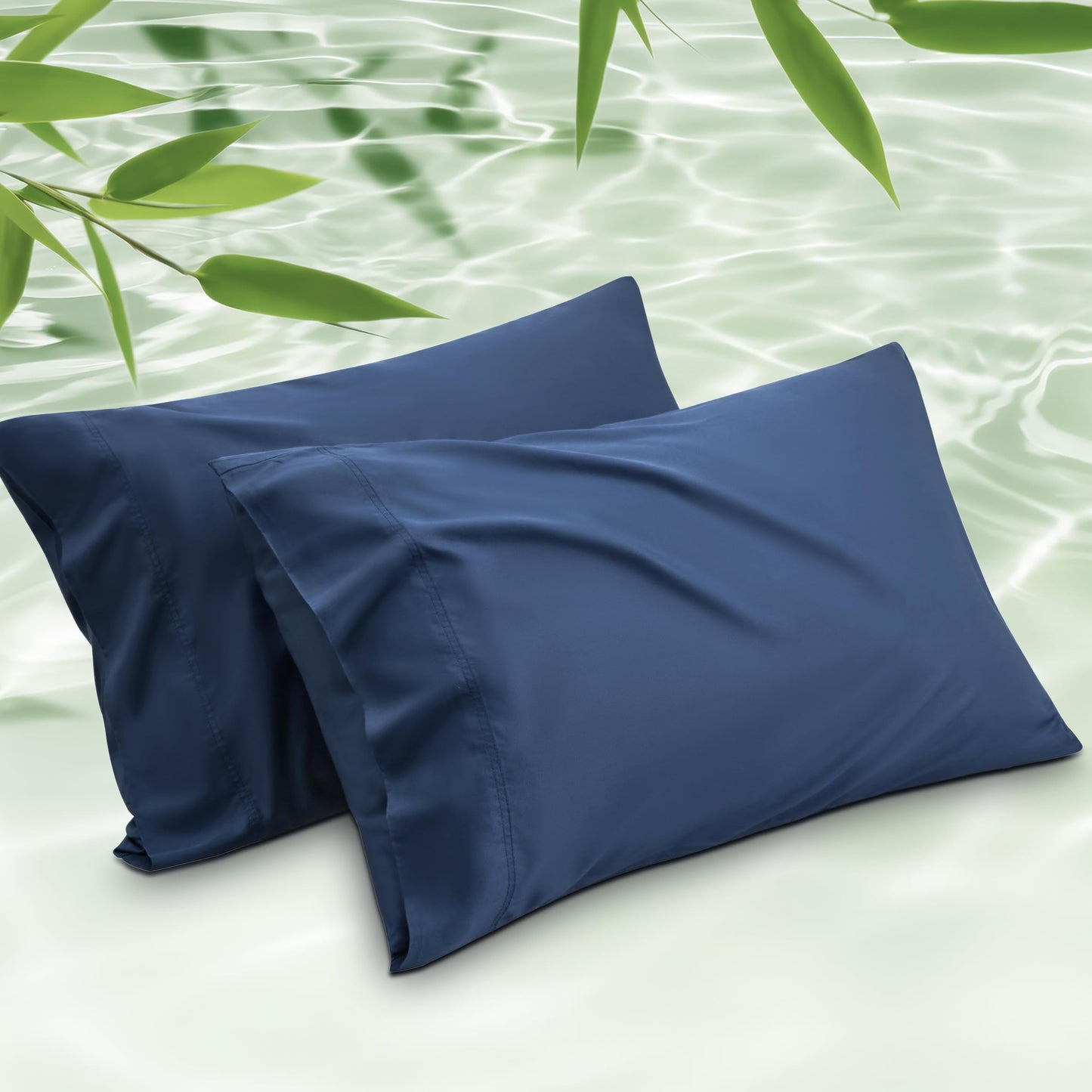 Cooling Bamboo Pillowcase Set Soft Breathable Cover
