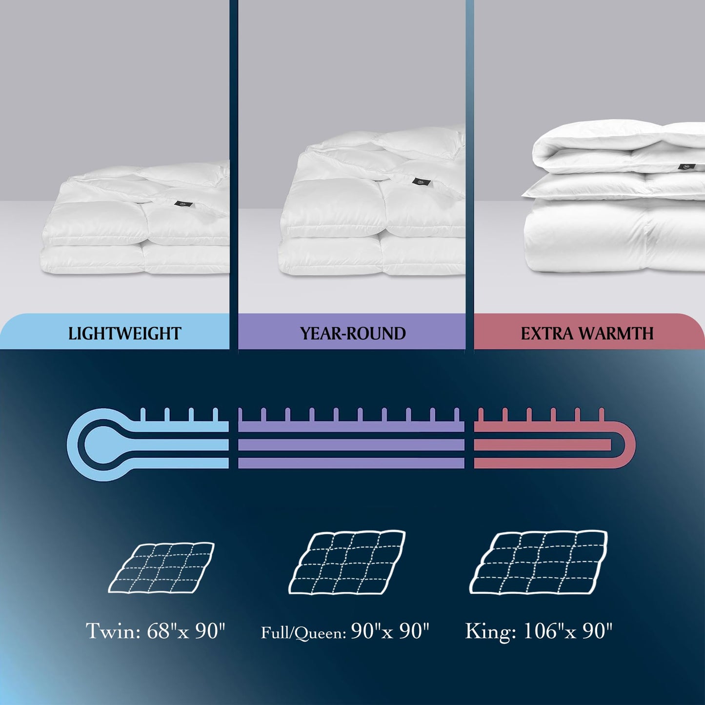 Serta Goose Feather Down Fiber Cotton Comforter