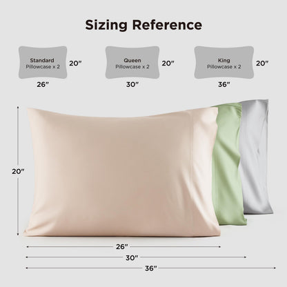 Cooling Bamboo Pillowcase Set Soft Breathable Cover