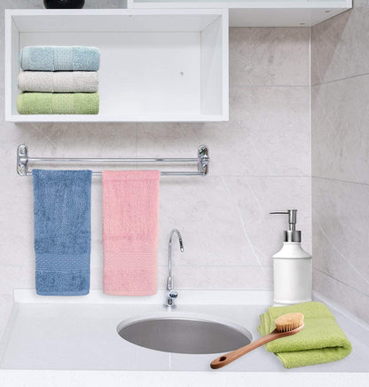 Cotton Hand Towel Set Assorted Colors 6-Pack