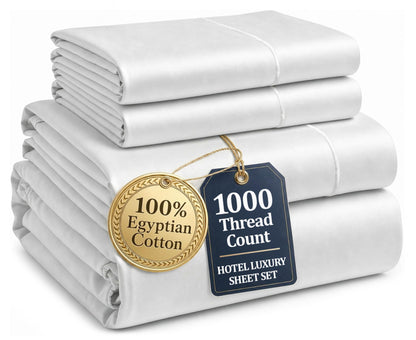 Egyptian Cotton Sheet Set 1000 Thread Count Soft