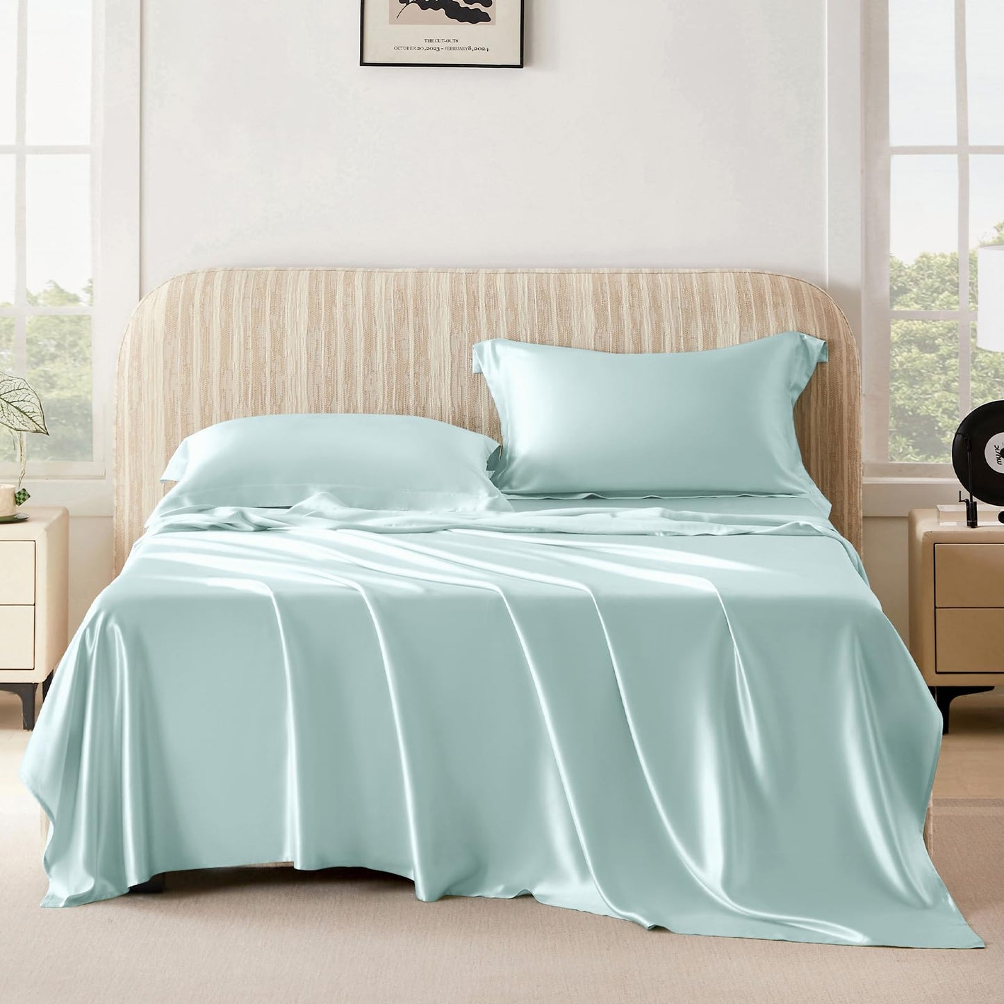 Pure Mulberry Silk Sheet Set Luxury 4-Piece Bedding