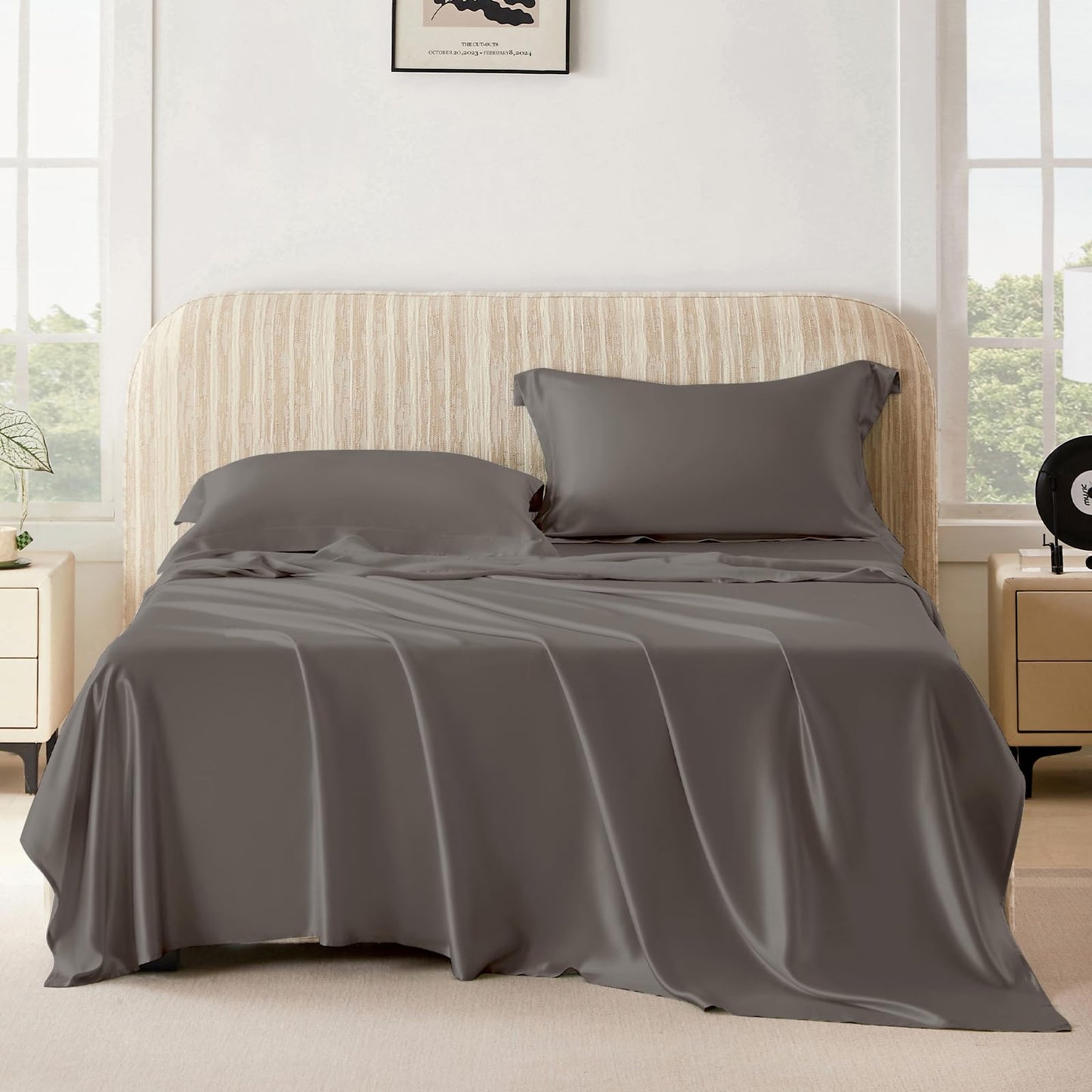 Pure Mulberry Silk Sheet Set Luxury 4-Piece Bedding