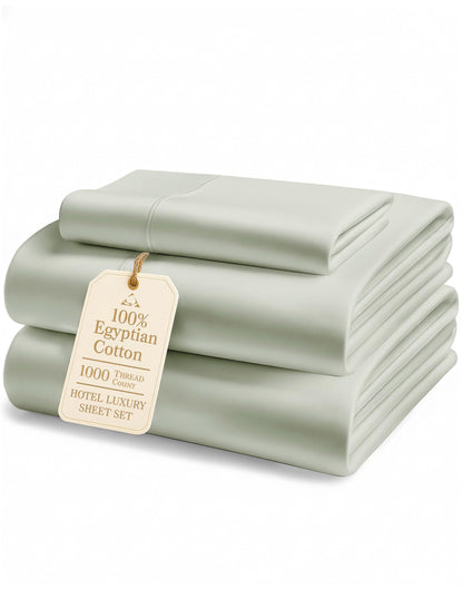 Egyptian Cotton Sheet Set 1000 Thread Count Soft