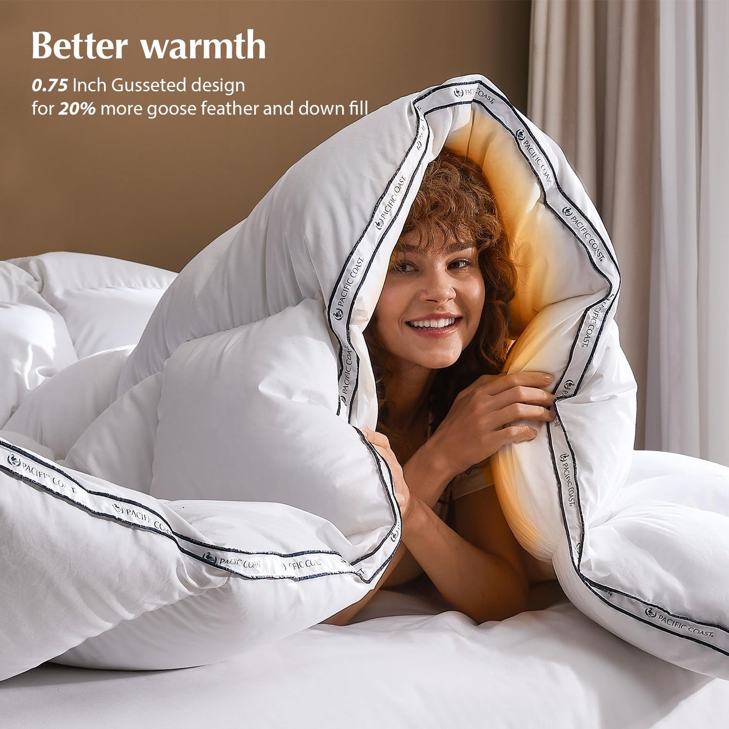 Goose Down Fiber Duvet Insert Heavyweight Comforter