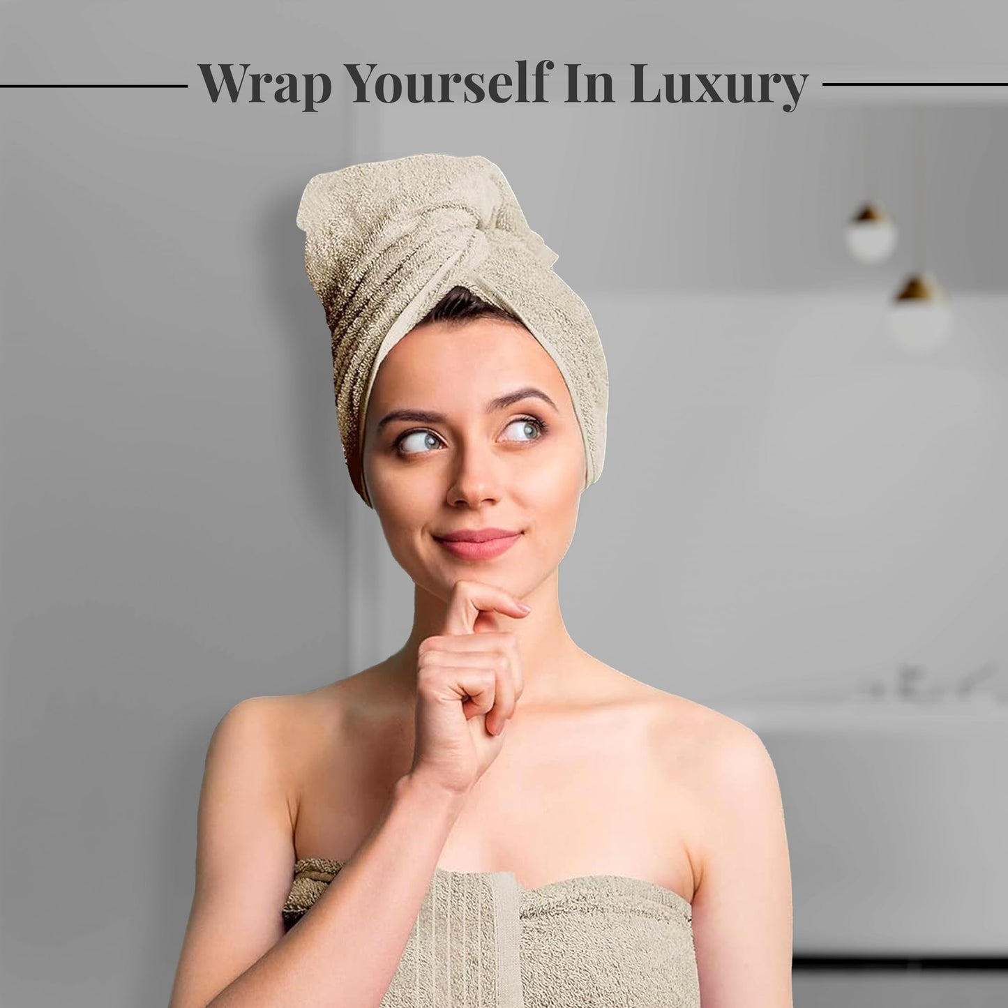 Extra Large Cotton Bath Towels Soft Quick-Dry 4-Pack