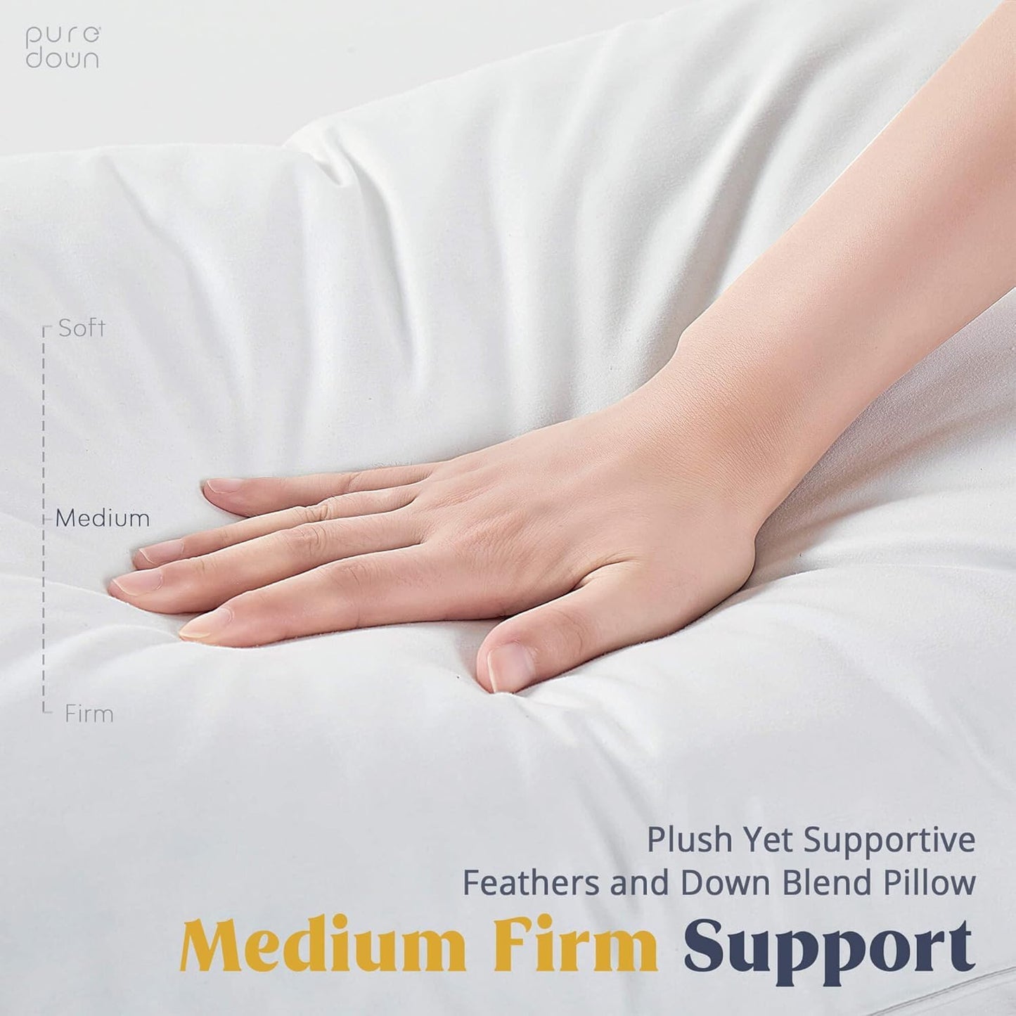 Goose Feather and Down Bed Pillow Inserts Soft