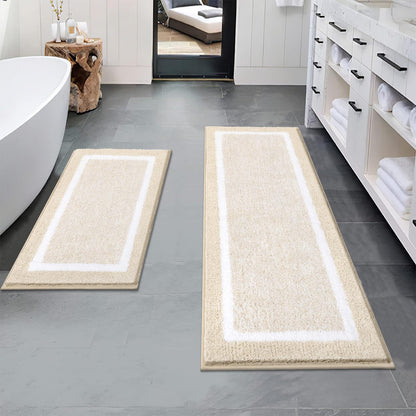 Microfiber Bath Rug Set with Plush Non-Slip Design