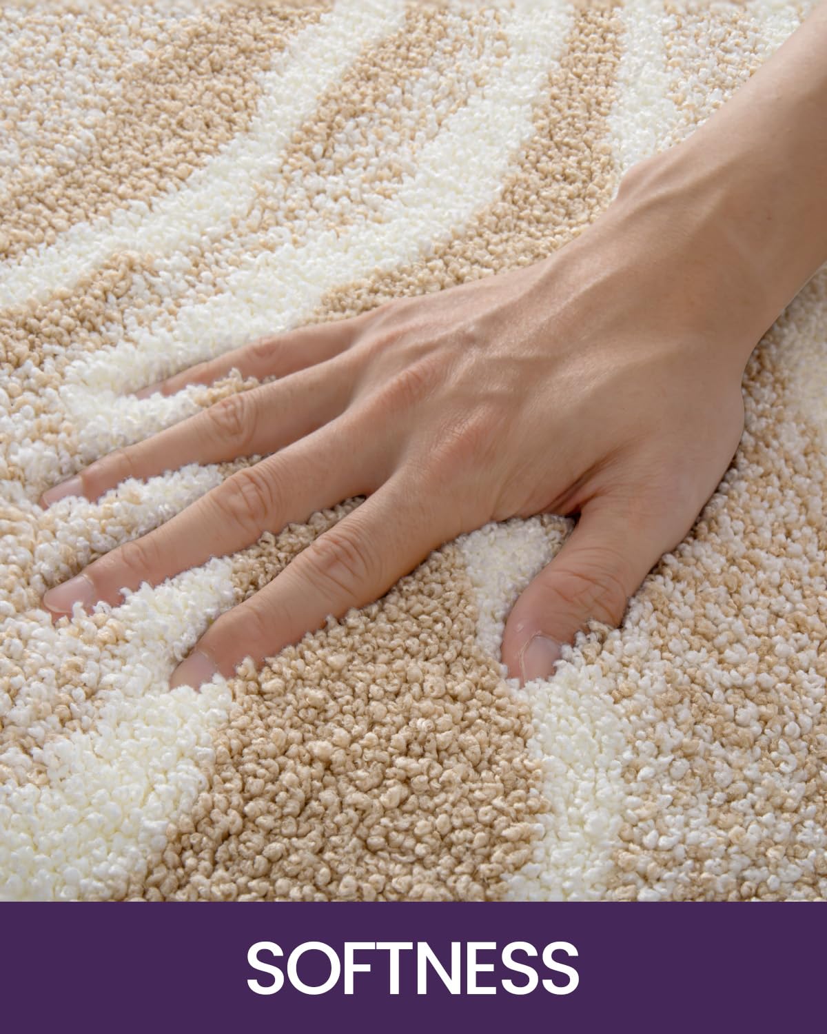 Marble Bath Rug Mat with Soft Absorbent Surface