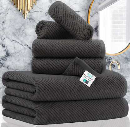 Cotton Bathroom Towel Gift Set 6-Piece Collection