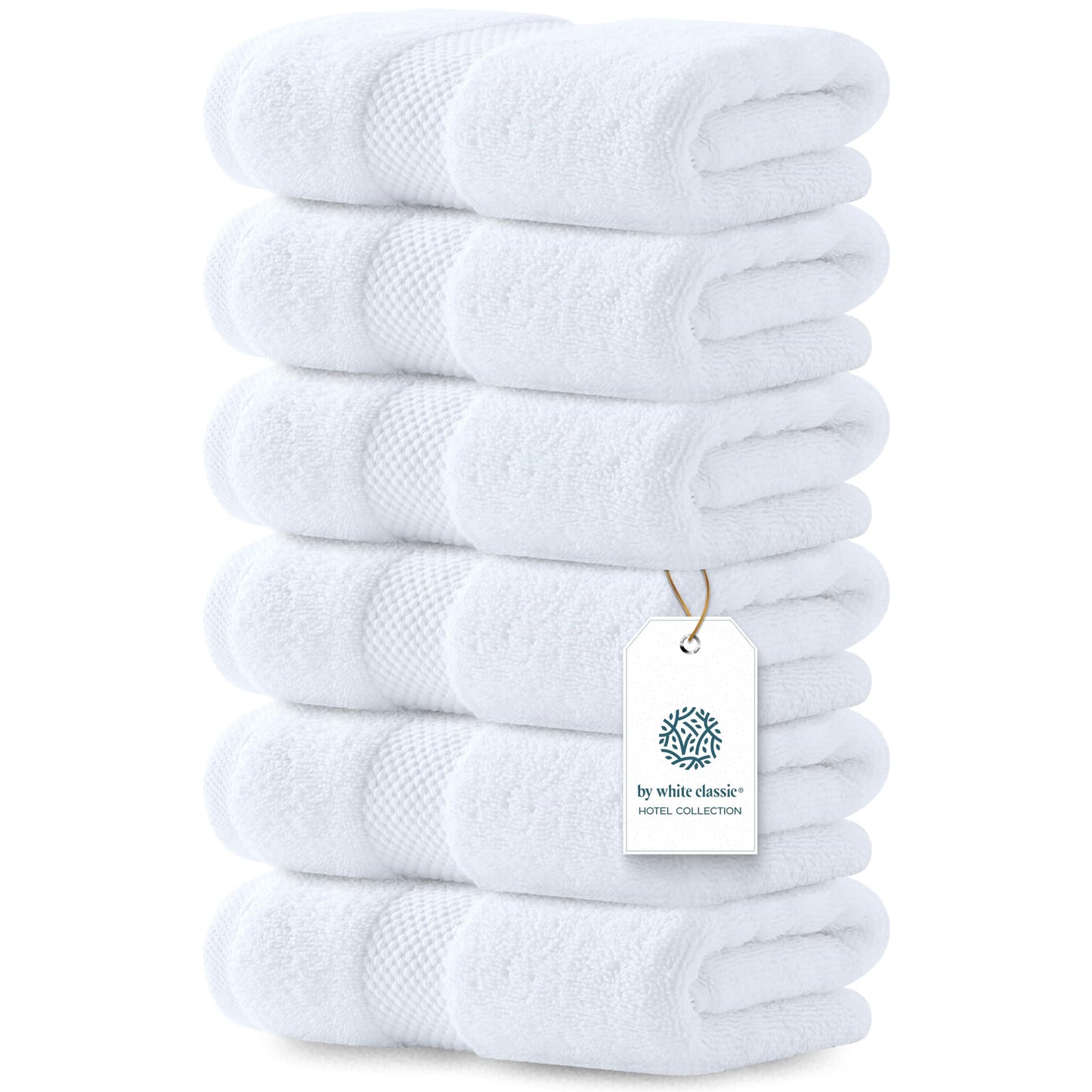 Luxury Cotton Hand Towel Set Hotel Spa 6-Pack