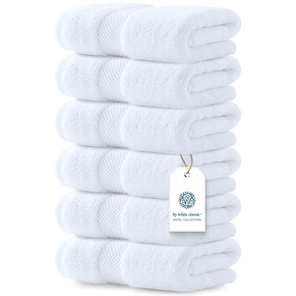Luxury Cotton Hand Towel Set Hotel Spa 6-Pack