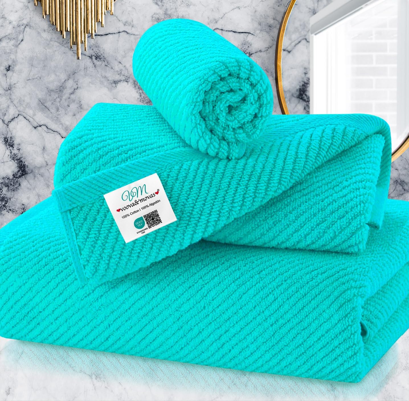 Cotton Bathroom Towel Gift Set 6-Piece Collection