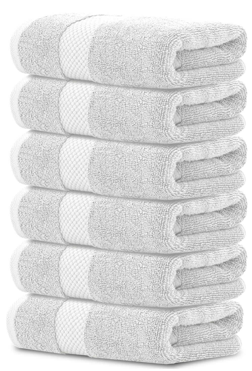 Luxury Cotton Hand Towel Set Hotel Spa 6-Pack
