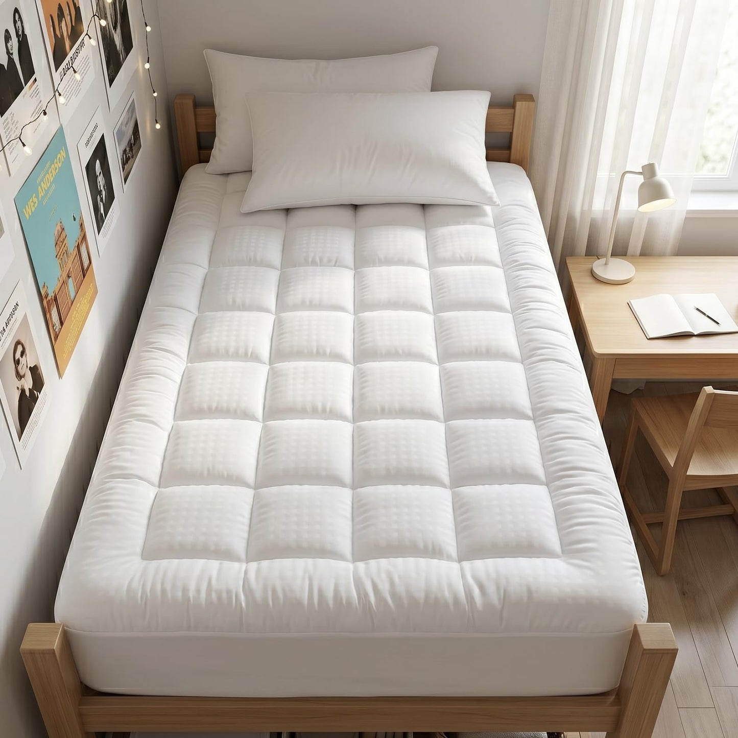 Cotton Pillow Top Mattress Pad Deep Pocket Cover