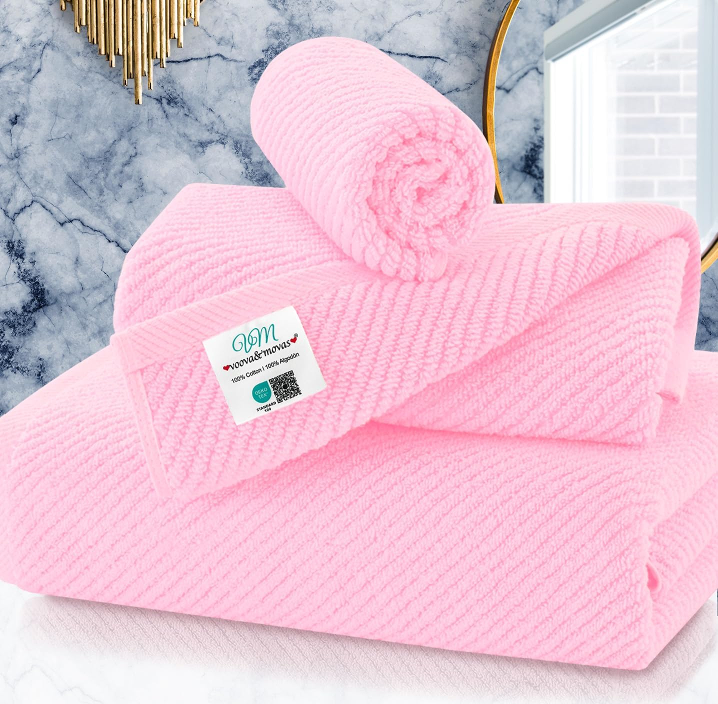 Cotton Bathroom Towel Gift Set 6-Piece Collection