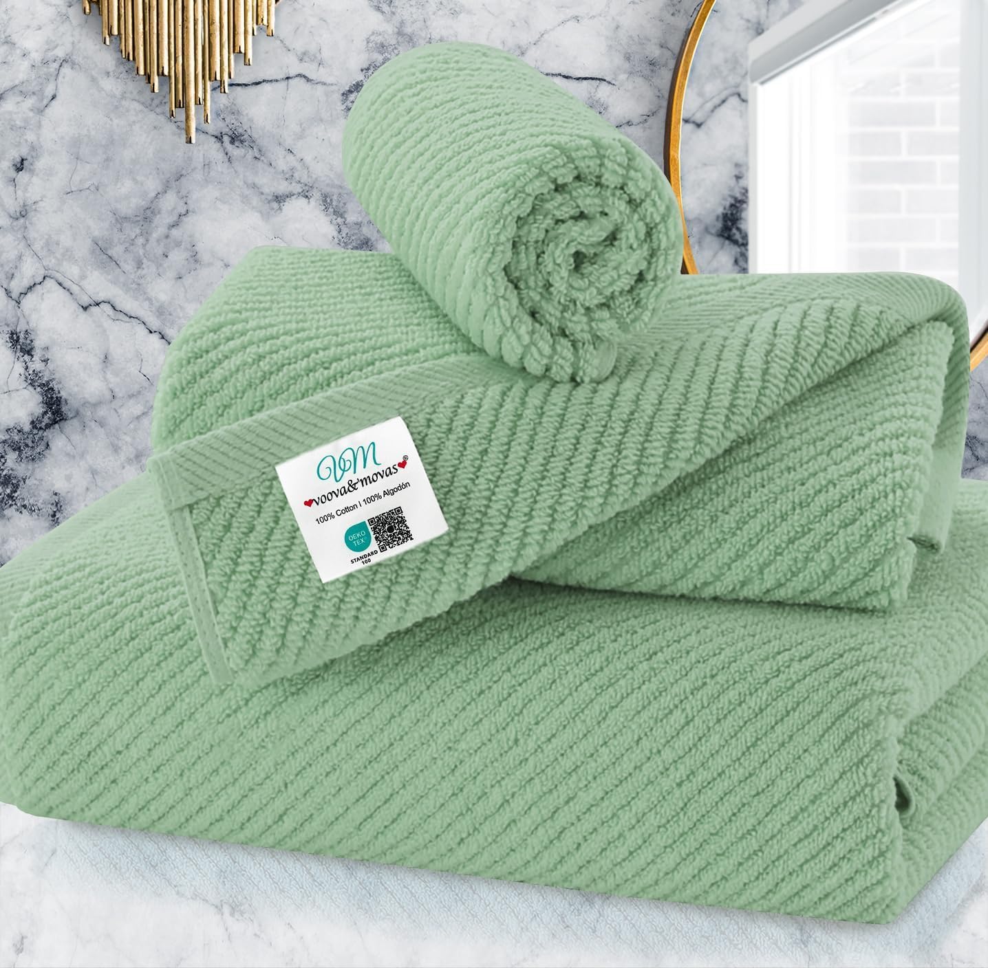 Cotton Bathroom Towel Gift Set 6-Piece Collection
