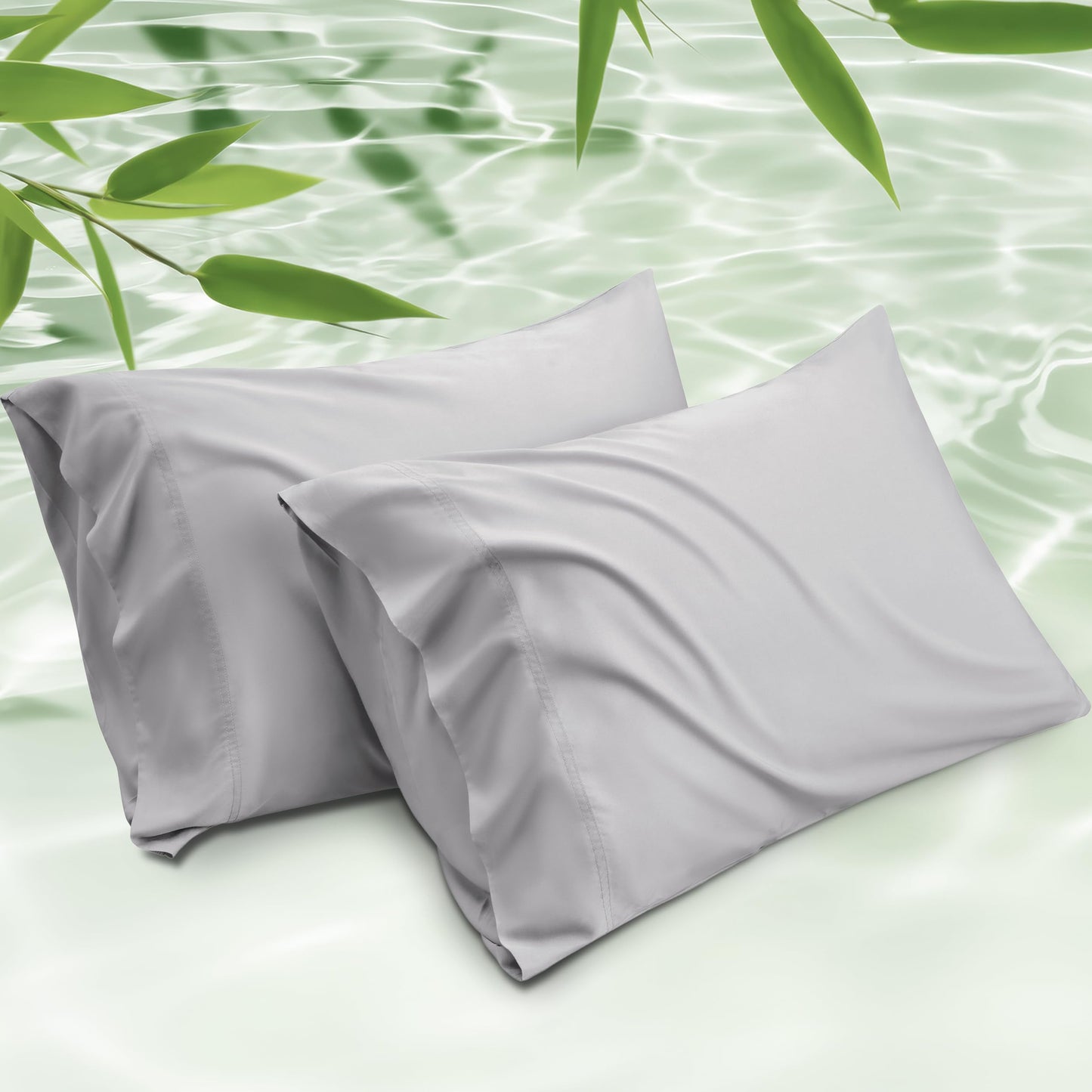 Cooling Bamboo Pillowcase Set Soft Breathable Cover