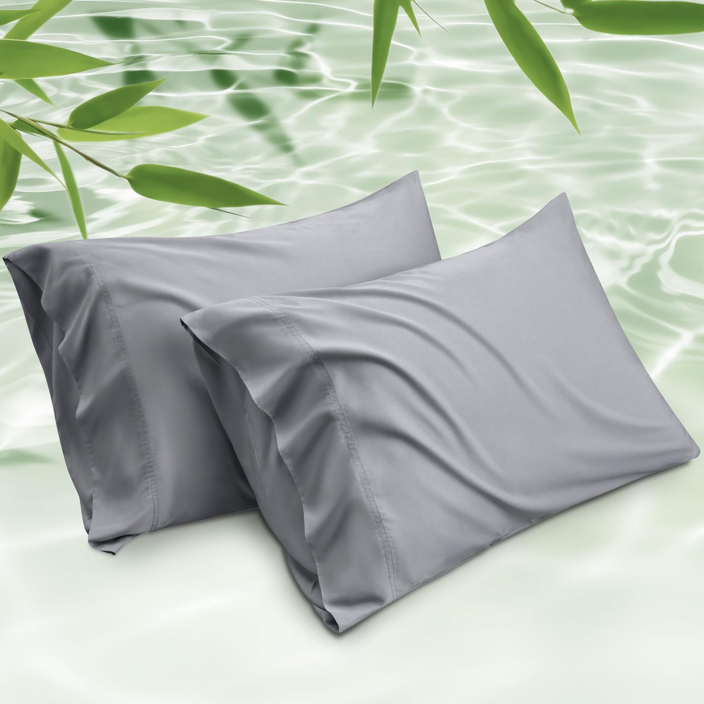 Cooling Bamboo Pillowcase Set Soft Breathable Cover