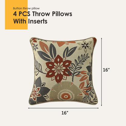 Outdoor Decorative Pillow Set for Patio Couch