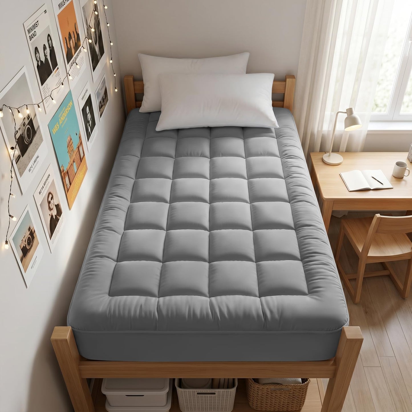 Cotton Pillow Top Mattress Pad Deep Pocket Cover