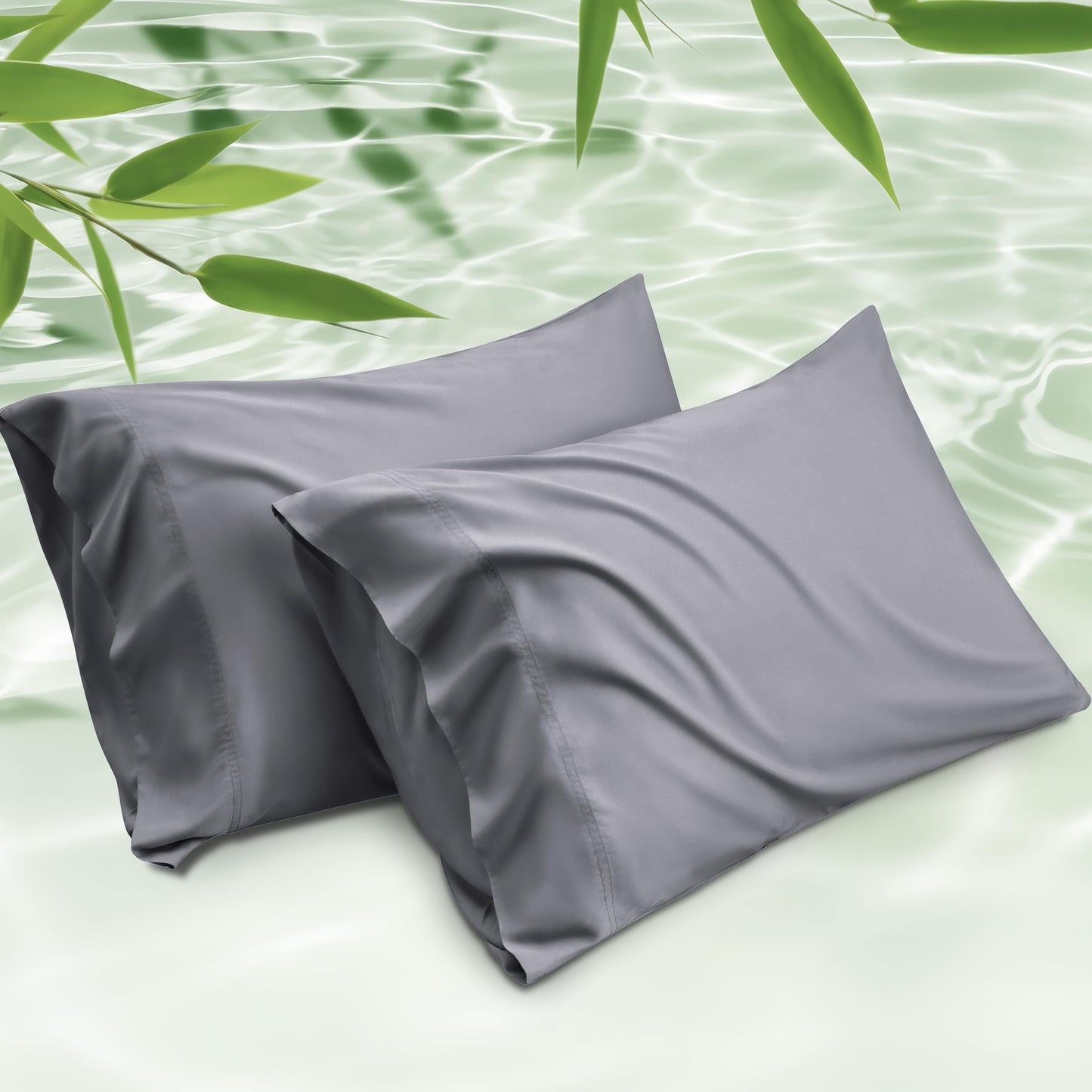 Cooling Bamboo Pillowcase Set Soft Breathable Cover