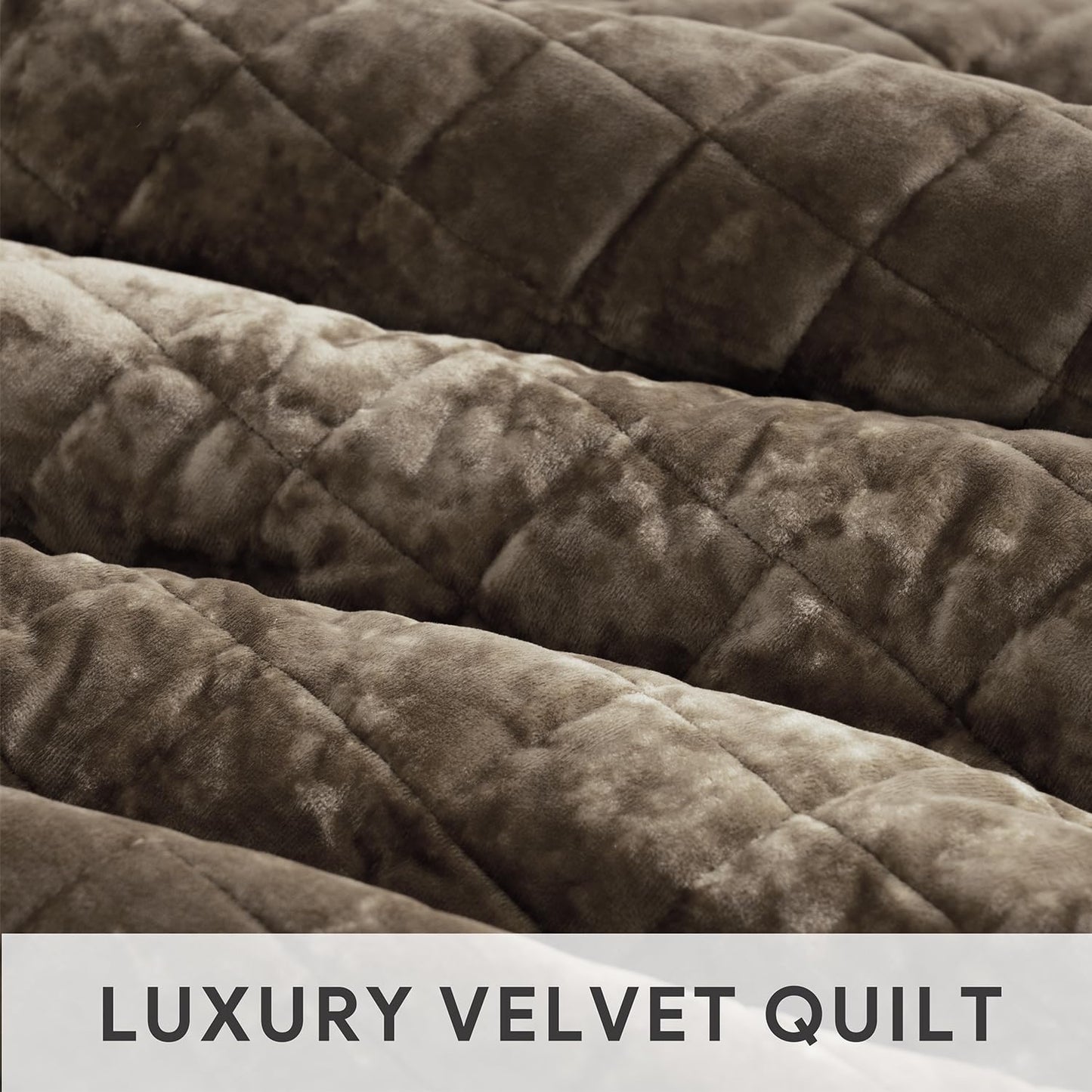 Luxury Velvet Quilt Set with Matching Pillow Shams