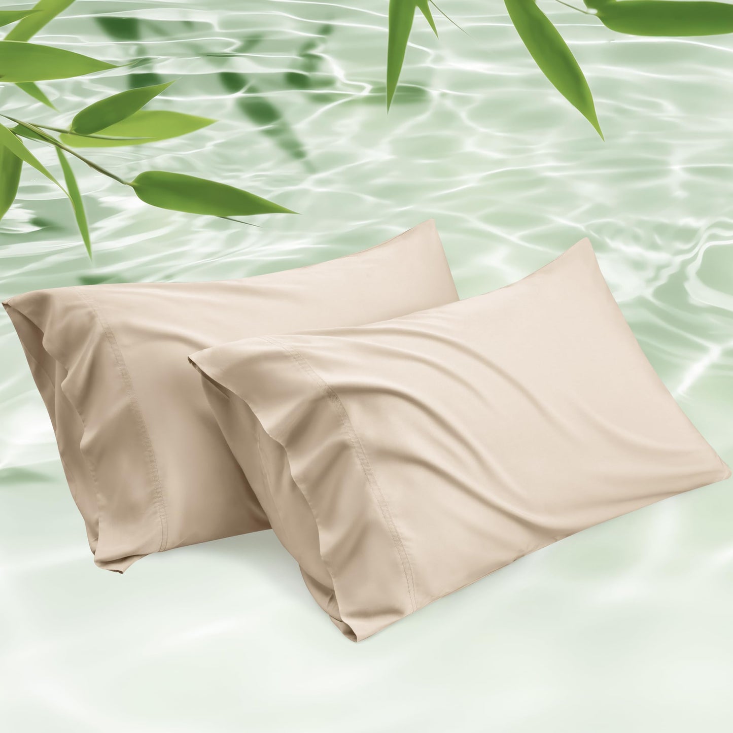 Cooling Bamboo Pillowcase Set Soft Breathable Cover