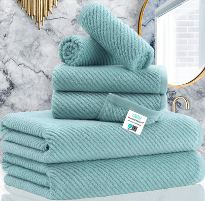 Cotton Bathroom Towel Gift Set 6-Piece Collection