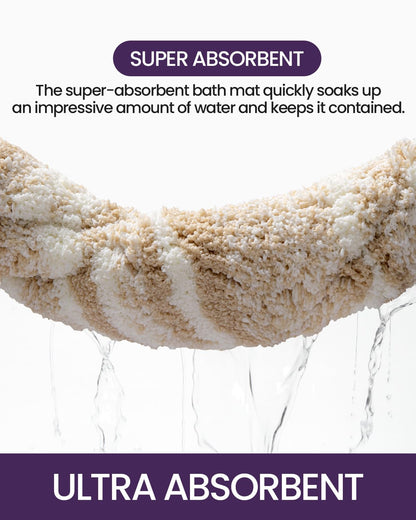 Marble Bath Rug Mat with Soft Absorbent Surface