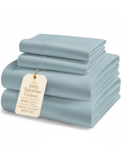 Egyptian Cotton Sheet Set 1000 Thread Count Soft