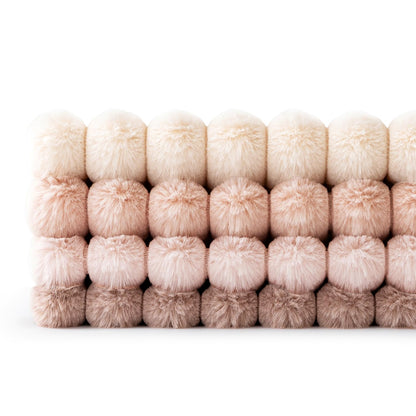 Fuzzy Striped Decorative Throw Pillows Set of 4